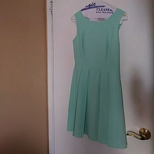 Kate Spade Bow Back Mint Crepe Fit & Flare Dress